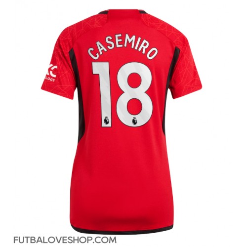 Dres Manchester United Casemiro #18 Domáci pre Ženy 2023-24 Krátky Rukáv